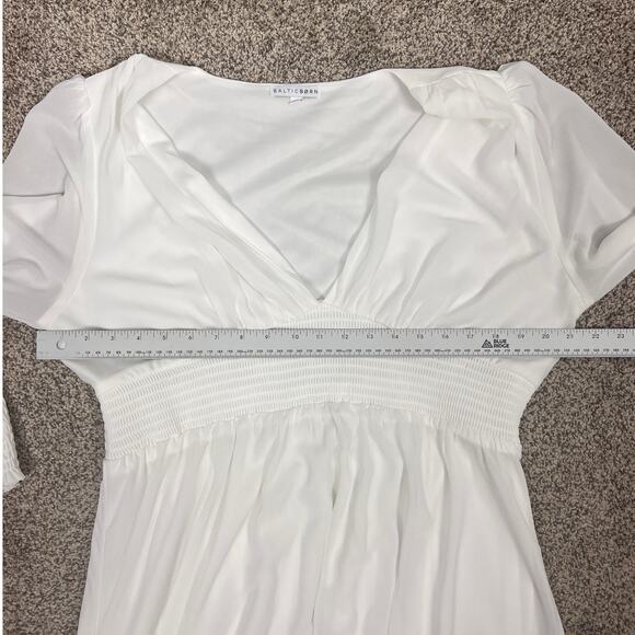 Baltic Born Womens 1X Olivia Maxi Boho Wedding White Formal Bump Friendly Dress - Picture 10 of 12